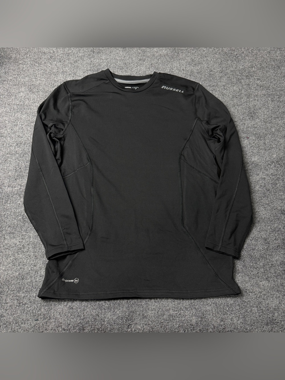 NWT Russell Athletic Men’s Performance Base Layer Black Long-Sleeve Shirt Large